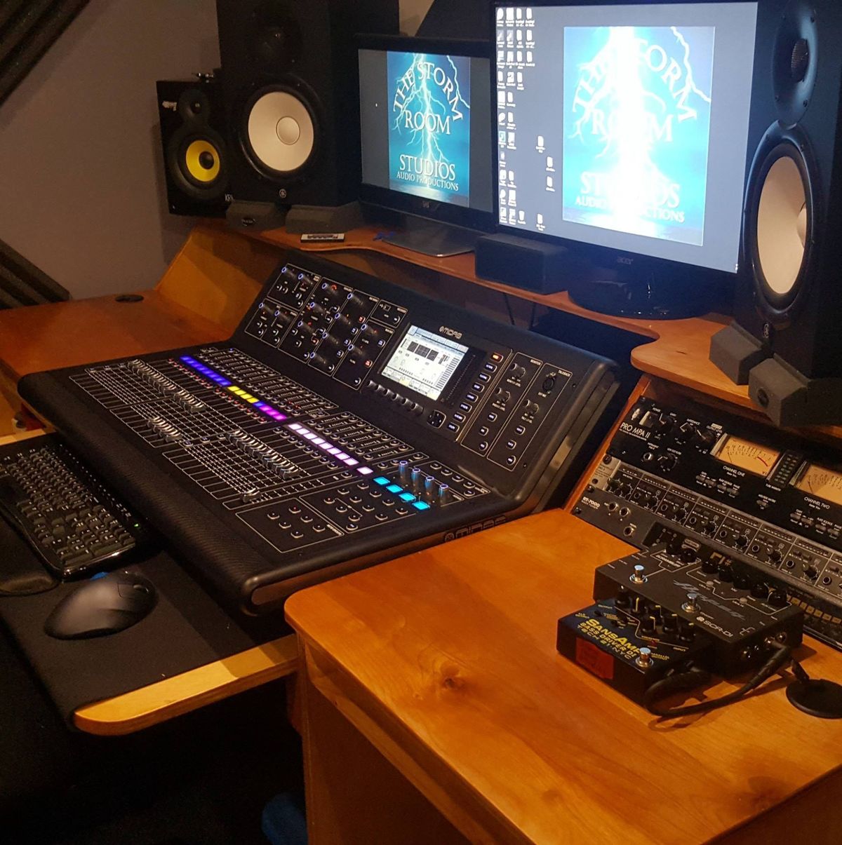 Recording studio interior for Storm Room Studios